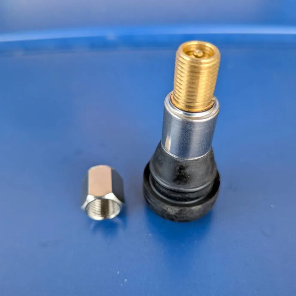 スリーブ付きゴムバルブのサンプル。ホイールのデザインに合わせてドレスアップできます。