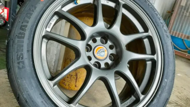 ホイール洗浄完了